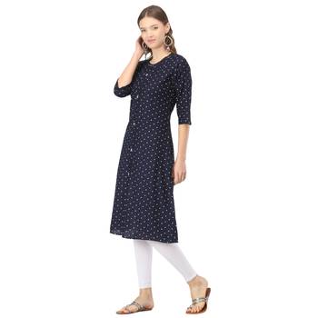 Blue printed rayon kurtas-and-kurtis 3