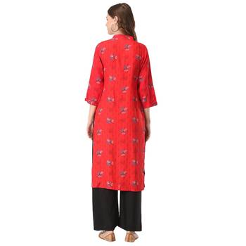 Red printed rayon kurtas-and-kurtis 2