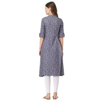 Grey printed rayon kurtas-and-kurtis 2