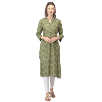 Green printed rayon kurtas-and-kurtis 1