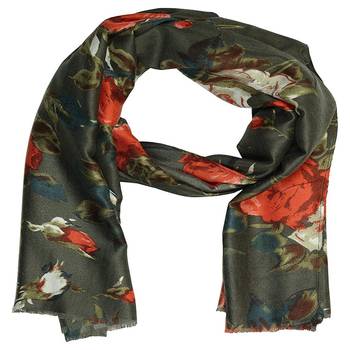 Cotton Printed Women's Stole  Grey 1