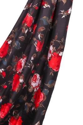 Cotton Printed Women's Stole  Black 1