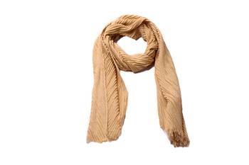 Crinkled Cotton Mesh Sparkling Women's Stole  Golden 1