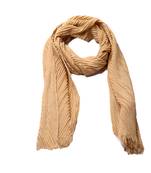 Crinkled Cotton Mesh Sparkling Women's Stole  Golden