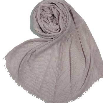 Crinkled Cotton Mesh Sparkling Women's Stole  Purple 1