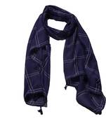 Most Sold Designer Printed Grid Stole  Blue