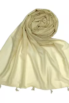 Most Sold Plain Grid Stole  White