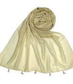 Most Sold Plain Grid Stole  White