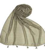 Most Sold Plain Grid Stole  Brown