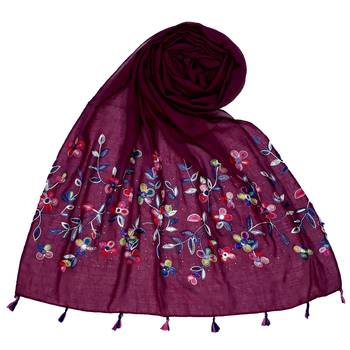 Stole for Women Choice  Premium Diamond Ari 100 % Cotton Women's Stole  Purple 1