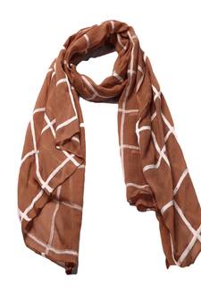 Best Seller  Designer Grid Hijab   100 % Pure Cotton Hijab  Brown
