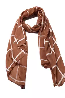 Best Seller  Designer Grid Hijab   100 % Pure Cotton Hijab  Brown