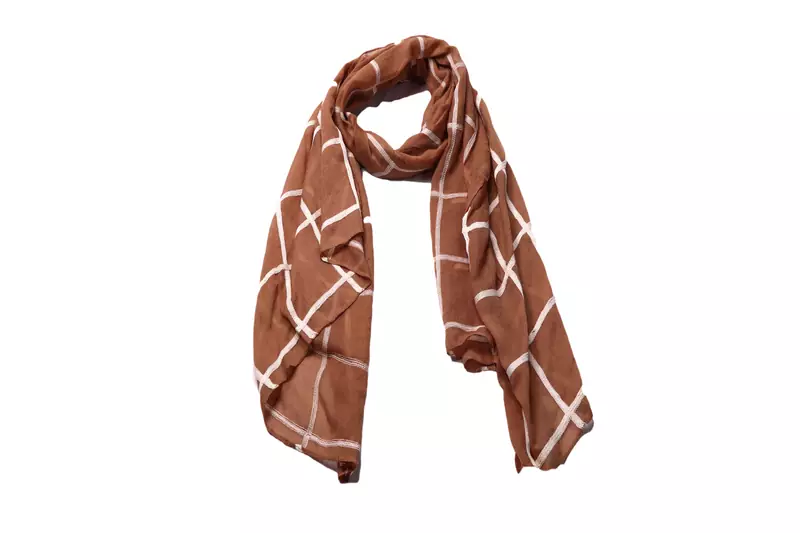Best Seller  Designer Grid Hijab   100 % Pure Cotton Hijab  Brown