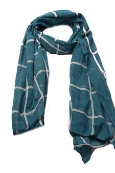 Best Seller  Designer Grid Hijab   100 % Pure Cotton Hijab  Green