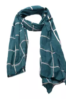 Best Seller  Designer Grid Hijab   100 % Pure Cotton Hijab  Green