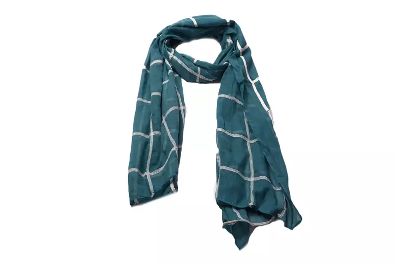 Best Seller  Designer Grid Hijab   100 % Pure Cotton Hijab  Green