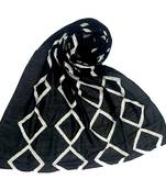 Premium Cotton  Designer Zic Zac Grid Hijab  Black