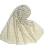 Crush Cotton  Designer Diamond Studed Crush Stole  Grey