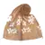 Limited Edition  Emboidered Flower Cotton Stole  Brown