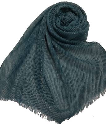 Crinkle Cotton Glitter Stole  Green 1