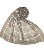 Premium Cotton Grid Hijab  Brown