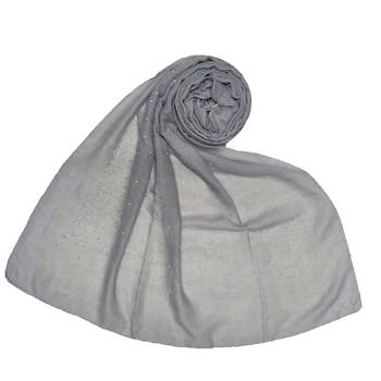Cotton Dew Dew Drop Diamond Studed All Over Stole  Grey 1