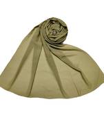 Best Seller  Premium Chiffon Plain Stole  Green