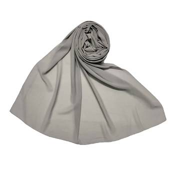 Best Seller  Premium Chiffon Plain Stole  Grey 1