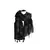 Designer Hand Work White Threaded Square Grid Hijab  Black
