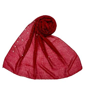 RESTOCKED  BEST SELLER BACK IN STOCK  Premium Cotton Rain Drop Hijab  Maroon 1