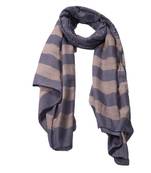 Premium Rich Cotton   Double Sided Striped Liner Hijab With Exclusive Fringe's  Grey