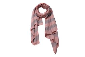 Premium Rich Cotton   Double Sided Striped Liner Hijab With Exclusive Fringe's  Purple 1