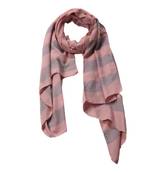 Premium Rich Cotton   Double Sided Striped Liner Hijab With Exclusive Fringe's  Purple