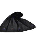 Rich Cotton   Designer Ari Hijab With Heavy Embroidered Design All Over The Hijab  Black