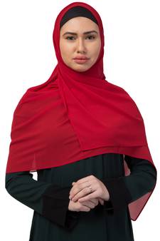 Premium Rich Chiffon   Best For All Season's  Hijabs That Don't Slip  Premium Plain Chiffon Hijab  Maroon