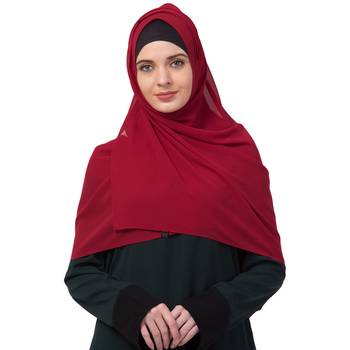 Premium Rich Chiffon   Best For All Season's  Hijabs That Don't Slip  Premium Plain Chiffon Hijab  Maroon 1