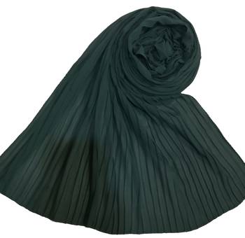 New Launch   : Chiffon   Quality On Point  Pleated Chiffon Hijab  Green 1