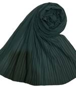 New Launch   : Chiffon   Quality On Point  Pleated Chiffon Hijab  Green