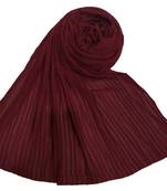 New Launch   : Chiffon   Quality On Point  Pleated Chiffon Hijab  Maroon