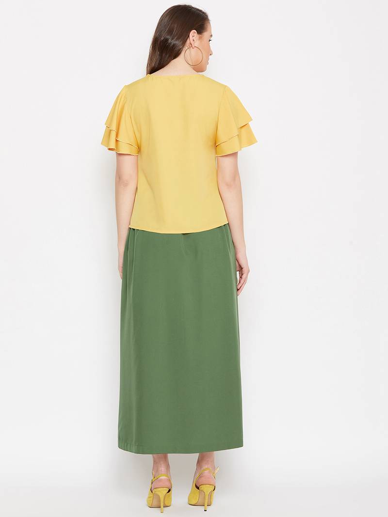 Women Top and Skirt Set