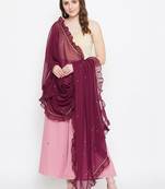 Sequinned Ruffled Dupatta
