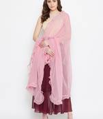 Sequinned Ruffled Dupatta