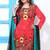 Electric Crimson Teal Faux Georgette Printed Suit 