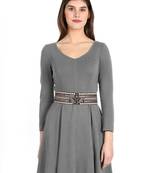 Anekaant Women's Synthetic Embellished Stretchable Rose Gold/Multi Belt