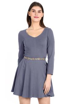Anekaant Womens's Velvet Embellished Stretchable Muticolor Belt