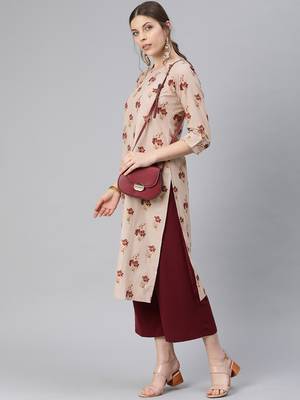 Pink woven cotton cotton-kurtis 4