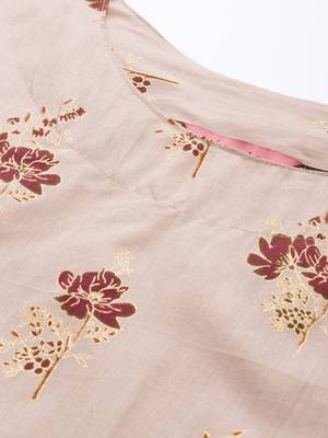 Pink woven cotton cotton-kurtis 5