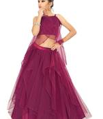 Kids Bit Satin With Net Lehenga Choli For Girls 