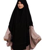 JSDC Women Daily Wear 4 Layer Bubble Georgette Long Instant Hijab Style Veil Niqab