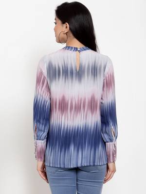 White printed crepe party-tops 4